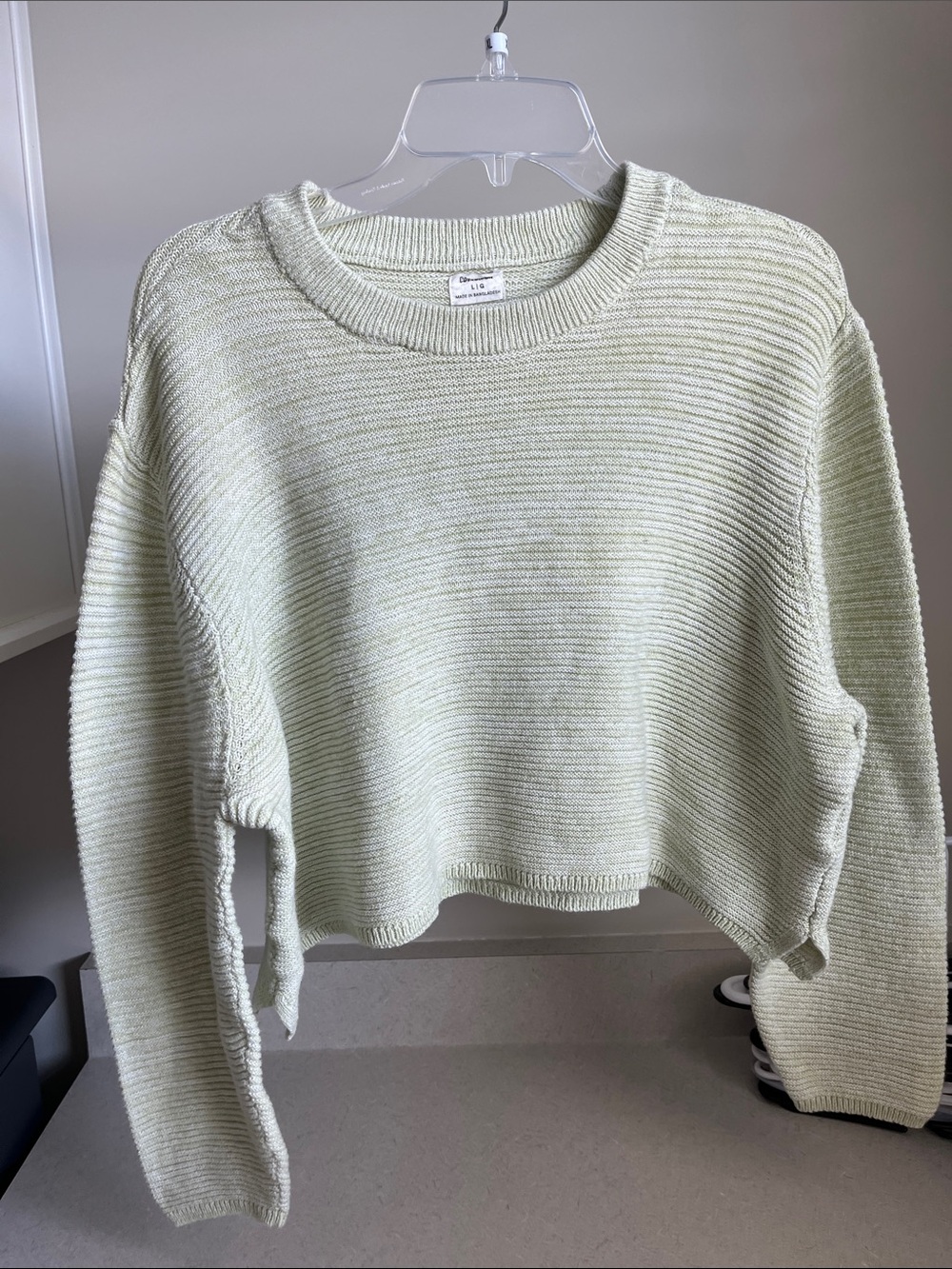 Cotton On Pale Mint Ribbed Crewneck Sweater